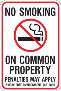 no smoking on common property