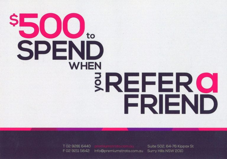 Refer a friend and get a $500 voucher!