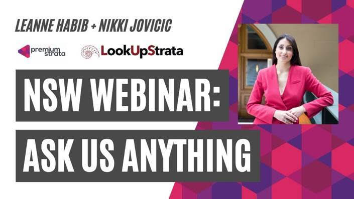 NSW: Ask Us Anything Strata Webinar featuring our CEO Leanne Habib